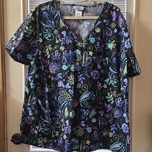 Floral V-Neck Women's Top